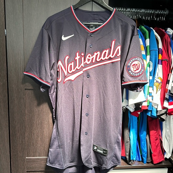 Washington Nationals Nike Alternate Authentic Team Jersey - Navy - Picture 1 of 6